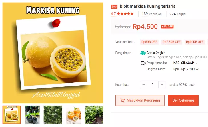 bibit markisa kuning