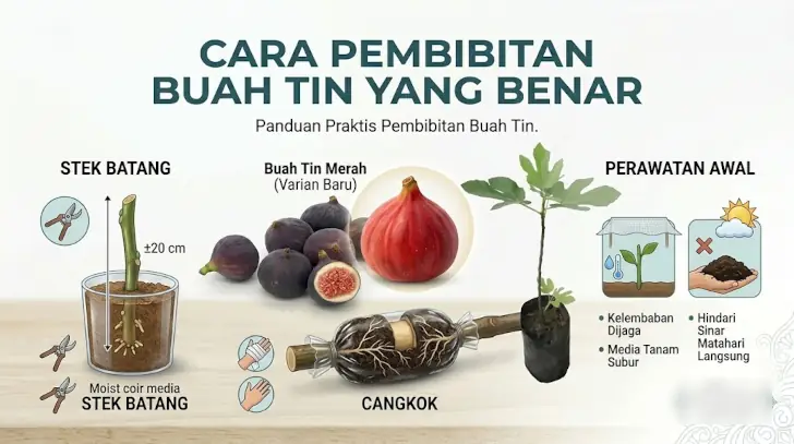 cara pembibitan buah tin yang benar