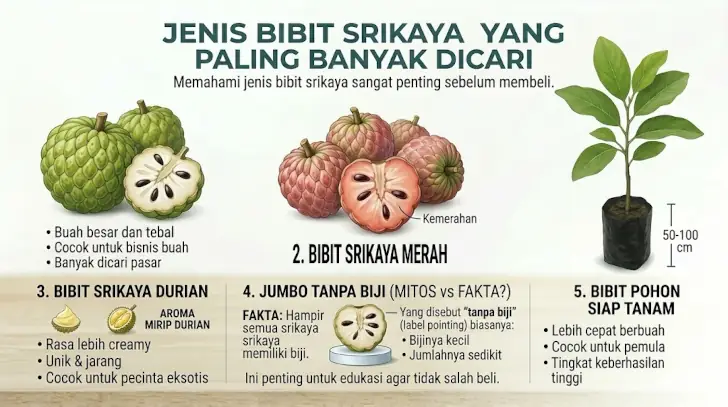 jenis bibit srikaya paling populer