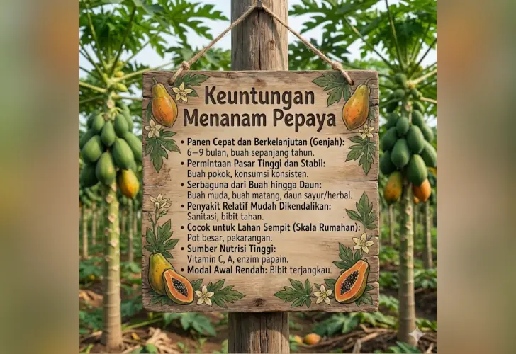 keuntungan menanam pepaya