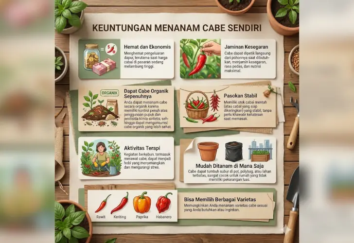 keuntungan menanam cabe