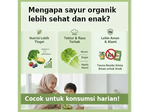 Ide Olahan Sayur Organik Segar dari Kebun Rumah 8 alasan sayur organik sehat dan enak