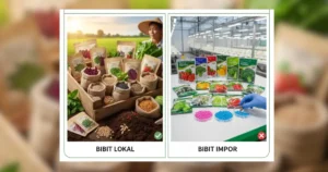 perbandingan bibit sayuran lokal dan impor