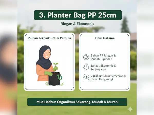 Rekomendasi Planter Bag untuk Bibit Buah Tropis dan Sayuran Rumahan 6 planter bag PP