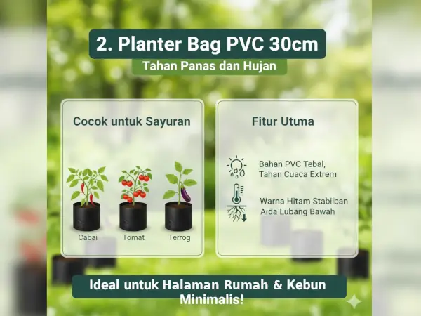 Rekomendasi Planter Bag untuk Bibit Buah Tropis dan Sayuran Rumahan 5 planter bag pvc