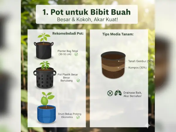 Rekomendasi Pot Terbaik untuk Bibit Buah, Sayuran, dan Tanaman Hias 3 pot untuk bibit buah