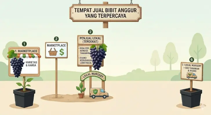 tempat jual bibit anggur yang terpercaya