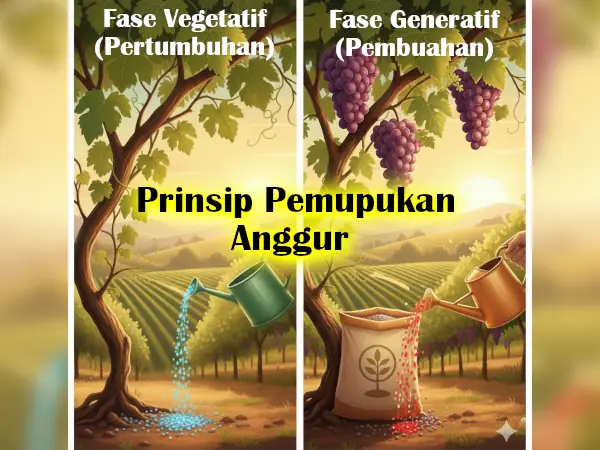 Ini Dia Pupuk Anggur Terbaik untuk Masa Pertumbuhan dan Pembuahan 8 prinsip pemupukan Anggur