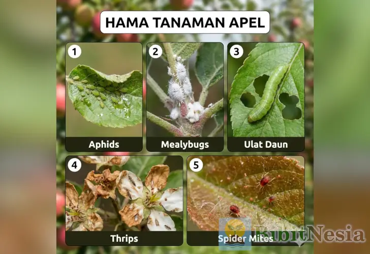 jenis hama tanaman apel