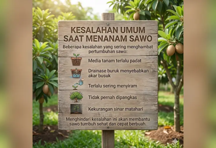 Cara Menanam Sawo di Pot dan Tanah Langsung 9 kesalahan menanam sawo