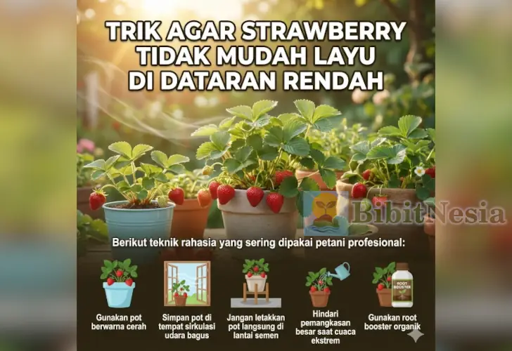 5 Tips Menanam Strawberry di Dataran Rendah Agar Tetap Berbuah Lebat 8 agar strawberry tidak layu di dataran rendah